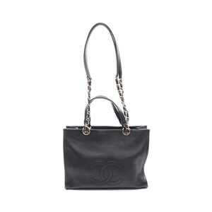 Chanel Coco Mark Shoulder Bag Leather Black